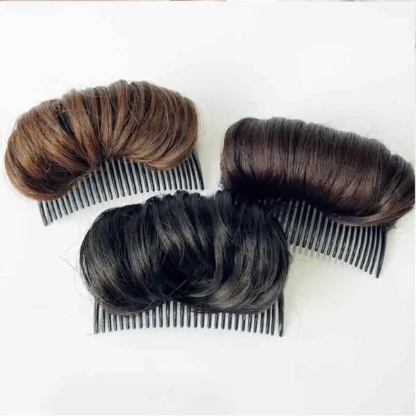 Hair Bun Princess Styling Hair Fluffy Hair Pad Hairpin Synthetic False Hair Clip In Black Brown 2