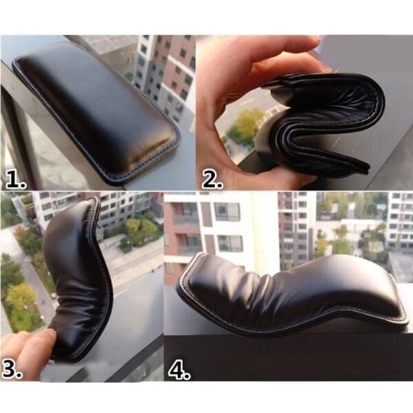 Leather Knee Pad for Car Interior Pillow Comfortable Elastic Cushion Memory Foam Universal Thigh Support Accessories 3