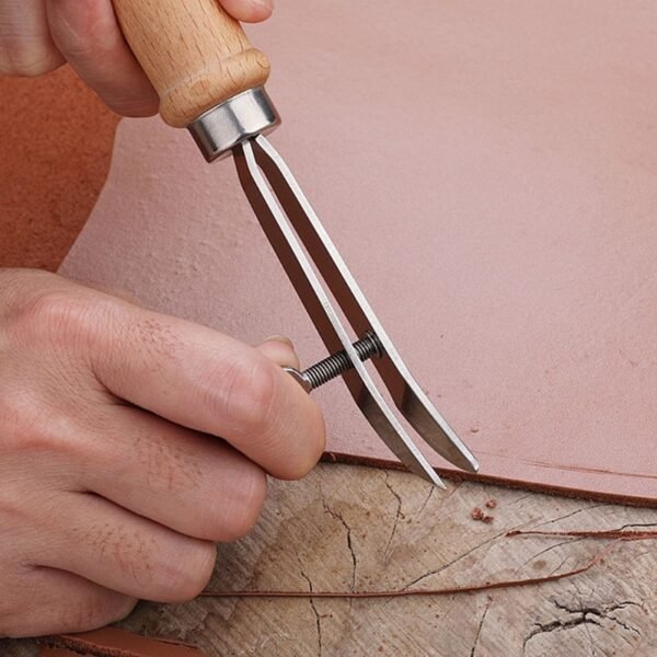 Leather Tools Adjustable Cutter DIY Handmade Leather Crimper Device Edge Holder 1