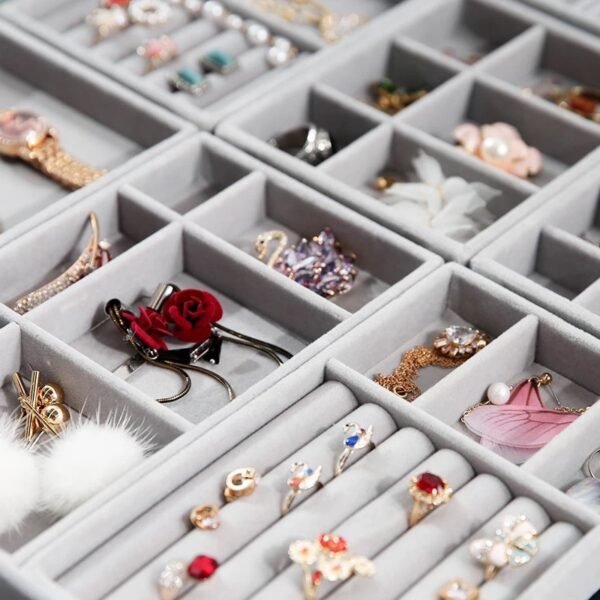 New Drawer DIY Jewelry Storage Tray Ring Bracelet Gift Box Jewellery Organizer Earring Necklace Pendant Bracelet 2