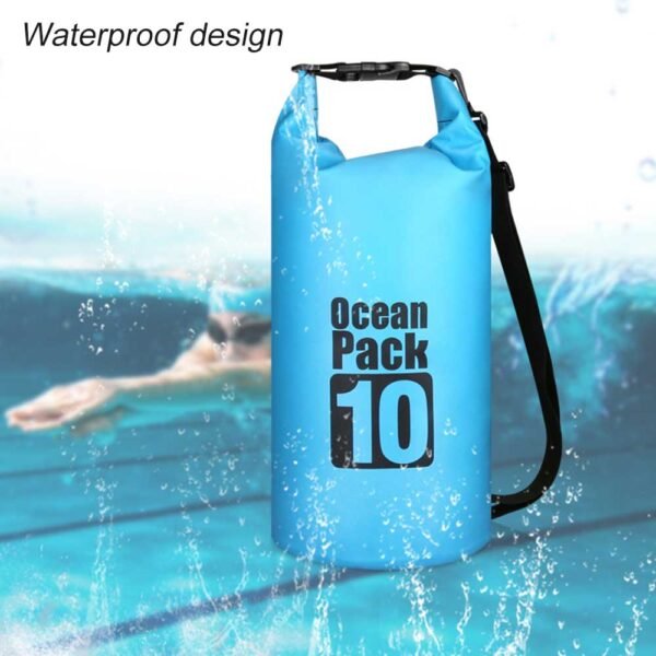 Outdoor Waterproof Dry Backpack Water Floating Bag Roll Top Sack For Kayaking Rafting Boating River Trekking 2