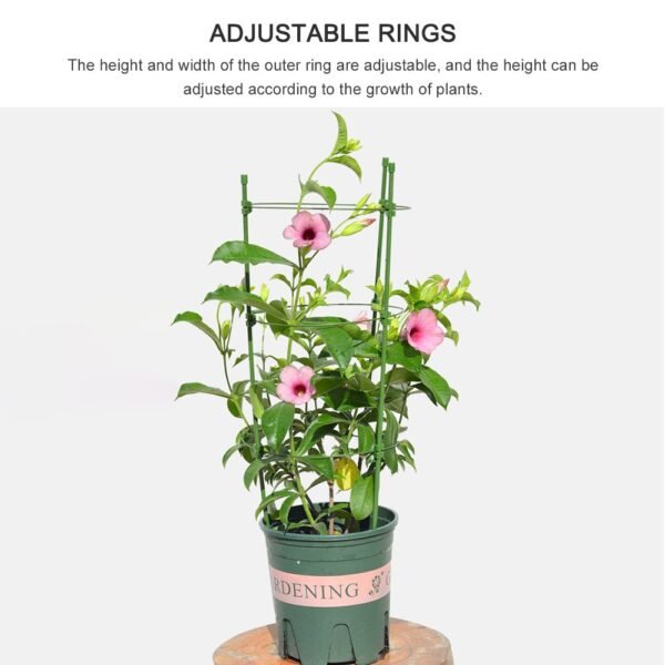 Plant Support Climbing Vine Rack 1 Pcs 45cm Plant Cages with Adjustable Rings Plant Fixed Climbing 3