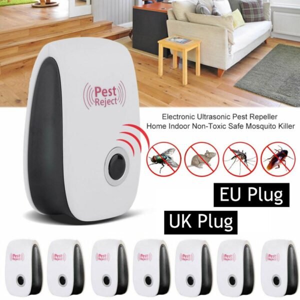 Reject Killer Electric Ultrasonic Pest Repeller Anti Mosquito Rodent Control Bug Cockroach Insect Repellent EU US 2