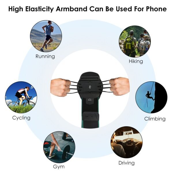 Sports Running Armband 360 degree rotatable mobile phone Holder Arm Band Wristband Fit 4 6inch Phones 2