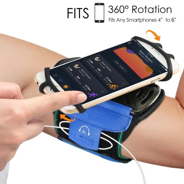 Sports Running Armband 360 degree rotatable mobile phone Holder Arm Band Wristband Fit 4 6inch Phones