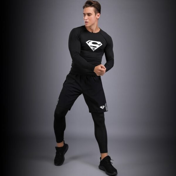 Tracksuit Men Sports Suit Gym Fitness Compression Clothes Running Jogging Sportwear Exercise Workout Rashguard Tights 5