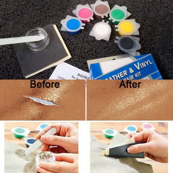 Vinyl Auto Seat Leather Polisher Repair Kit Paint Polishing Care Maintenance Tool Set Caravan Off Road 1