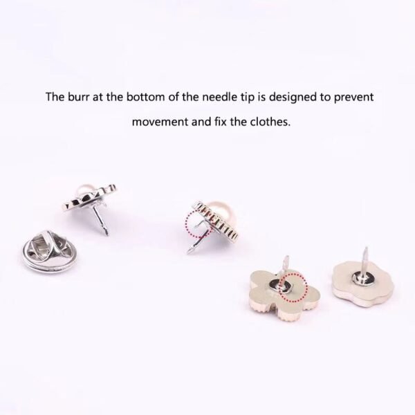 10pcs Button Brooch Close Neckline Decorative Brooch Anti light Artifact Small Pin Collar Buckle Fixed Clothes 4