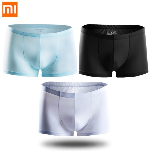 3pcs XiaoMi mijia men s ice silk underwear lightweight breathable comfortable skin friendly boxer shorts breathable 1
