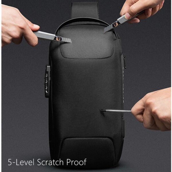 BANGE Hot Chest Bag New Anti thief Men Crossbody Bag Waterproof Shoulder Bags USB Charging Short 3