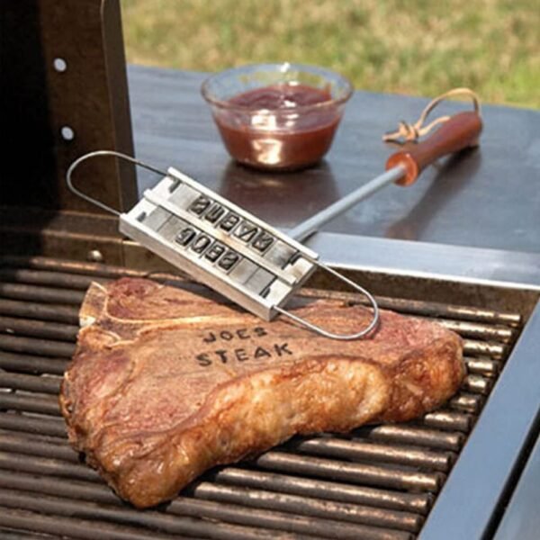 BBQ Branding Iron 55Letters DIY Barbecue Letter Printed BBQ Steak Tool Meat Grill Forks Barbecue Tool 4