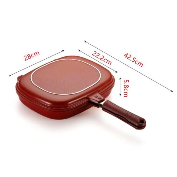 Double Sided Frying Pan Non Stick Barbecue Cooking Tool Stable Durable And Reliable Cookware Suitable For 1