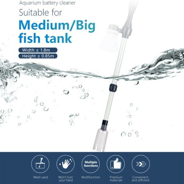 Electric Aquarium Fish Tank Water Changer Gravel Cleaner Automatic Siphon Water Filter Change Pump Cleaning Tools 3
