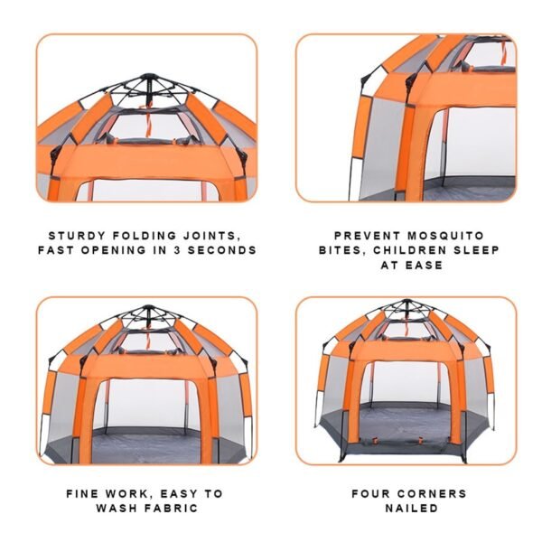 IMBABY Children s Tent Toys for Children Outdoor Indoor Wigwam Portable Quick Assembly Mosquito Proof Travel 4