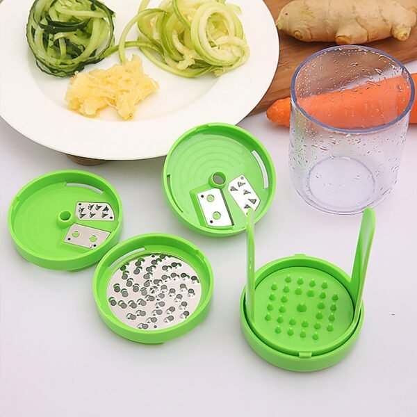 Kitchen Multi Function 3Blade Vegetable Cutting Artifact With Bottle Vegetable Cutter Potato Fruit Grating Peeling And 1