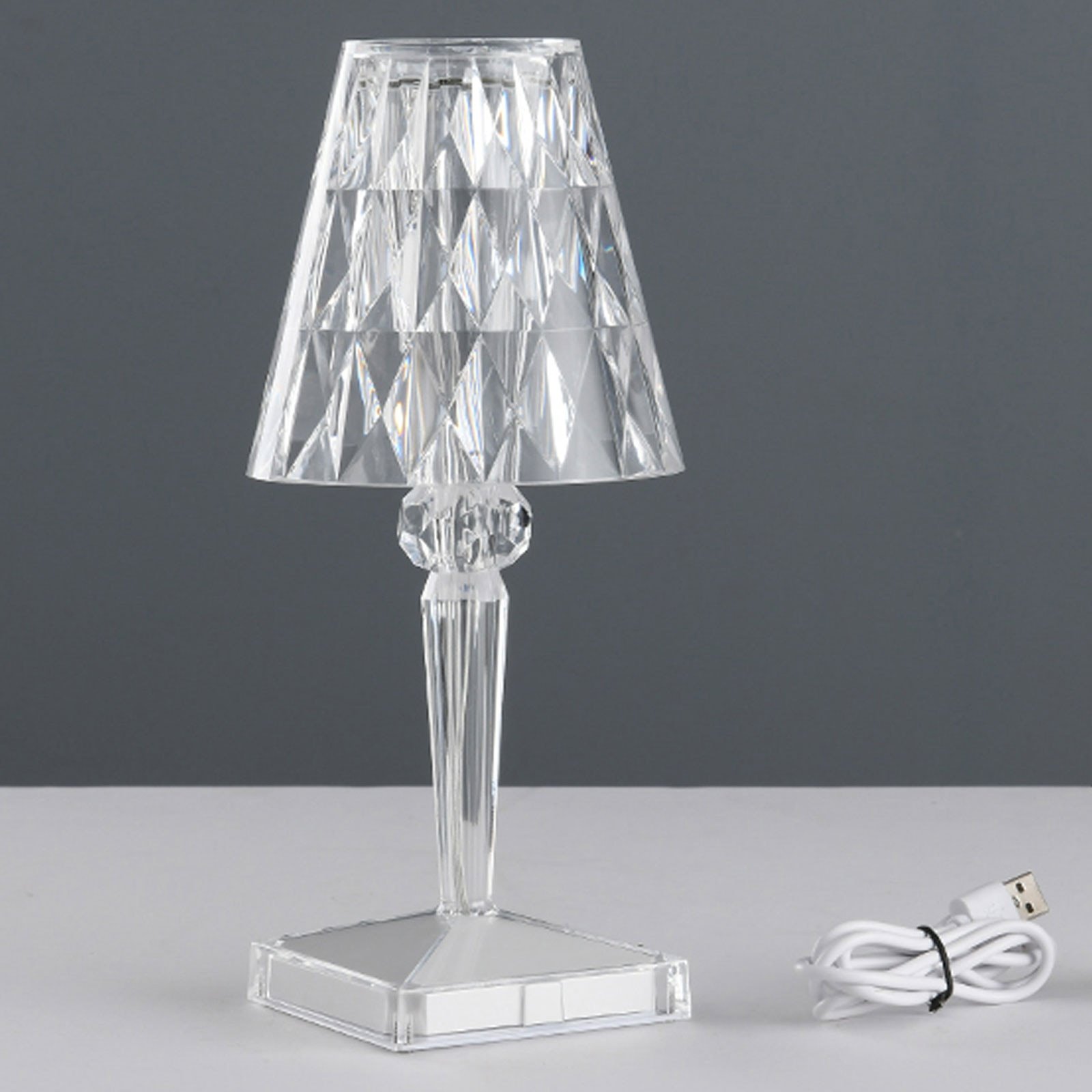 LED Crystal Jewel Gem Diamante Wire Long Table Desk Lamp Modern Venetian Touch 