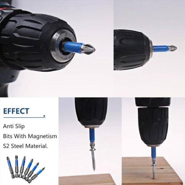 Magnetic Anti Slip Drill Bit 7Pcs Magnetic PH2 Phillips Bits Set Hand Tools Screwdriver Drill Bit 1
