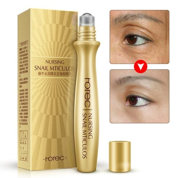 ROREC Eye Serum Anti Wrinkle Snail Essence for Eyes Anti Puffiness Against Bags Hyaluronic Acid Solution 1