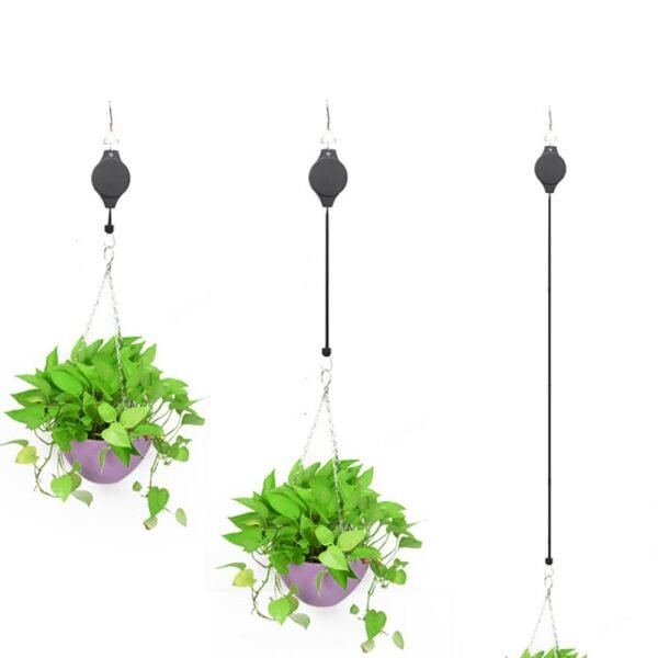 Retractable Gardening Flower Pot Hook Greenhouse Balcony Free hanging 4
