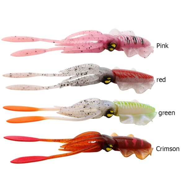 Soft Lures Silicone Bait 15cm Fishing Lure Octopus Squid 3D Eyes Luminous for Sea Artificial Bionics 1