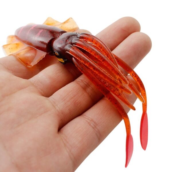 Soft Lures Silicone Bait 15cm Fishing Lure Octopus Squid 3D Eyes Luminous for Sea Artificial Bionics 2
