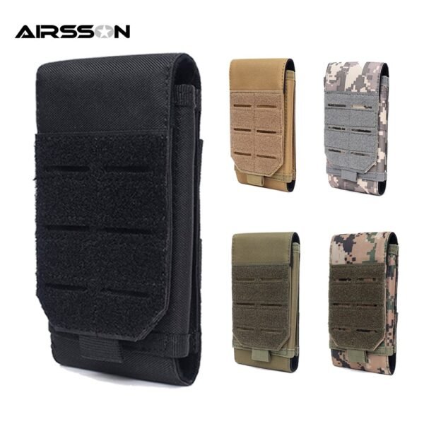 Tactical Molle Phone Pouch Waist Bag 1000D Utility EDC Gear Tool Bag Mobile 7inch Phone Case