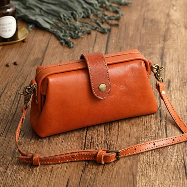 Top Quality Pure Cowhide Shoulder Bags Copper Buckle Messenger Bag Genuine Leather Fashion Ladies Crossbody Bags