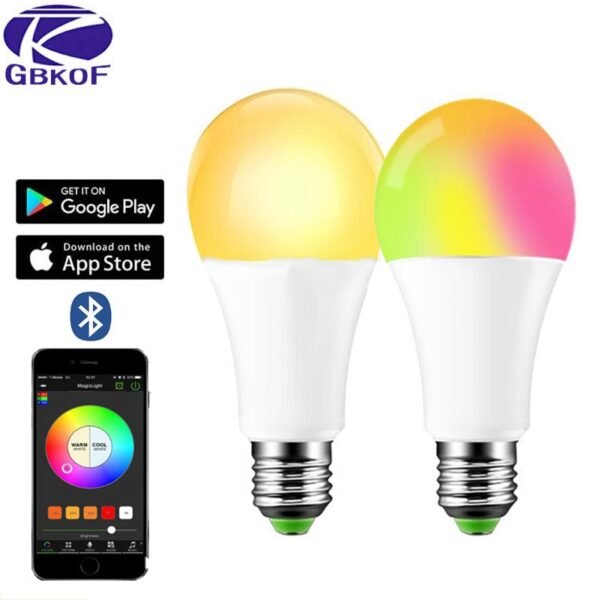 110V 220V Bluetooth E27 RGBW LED Bulb Lights 5W 10W 15W RGB Lampada Changeable Colorful RGBWW