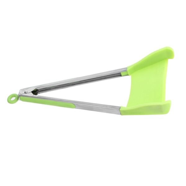 2 in 1 Tongs Non stick Heat Resistant Silicone Tong Clip Kitchen Spatula Clever Food Clips 4