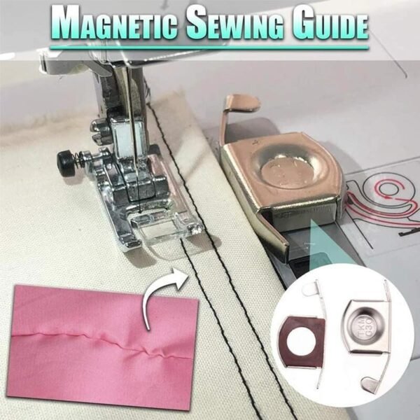 2pcs Magnetic Seam Guide Universal Magnetic Seam Guide Press Feet For Sewing Machines DIY Crafts Parts 1