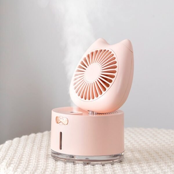 3 In 1 Multifunction Humidifier Mist Spray Fan 3 Speed 2000mAh Rechargeable Air Cooler With Color