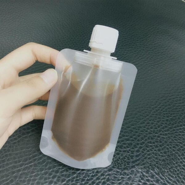 30 50 100ml Clamshell Packaging Bag Stand Up Spout Pouch Plastic Hand Sanitizer Lotion Shampoo Makeup 5