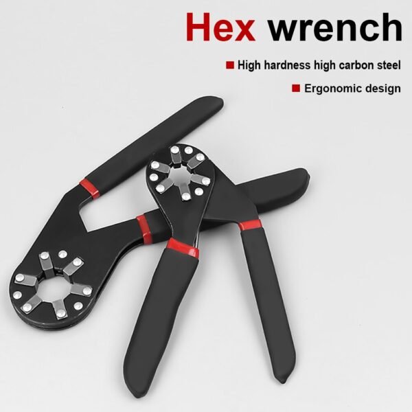6 Wrench Hexagon Multifunctional Tool Removal Tool Torque Adjustable Movable Hex Wrench 5