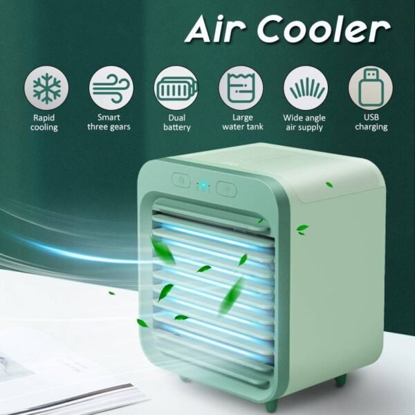 Air Cooler Fan Mini Desktop Air Conditioner with Portable USB Water Cooling Fan Humidifier Purifier Multifunction