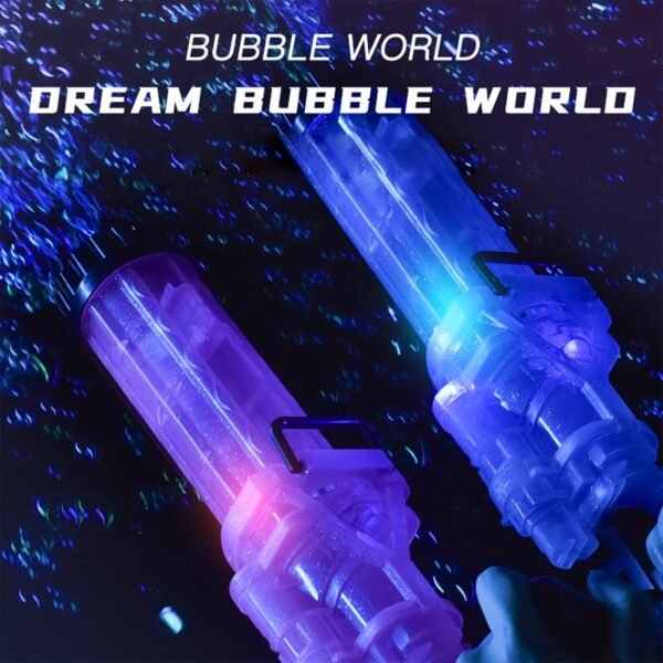 Baby Kids Gatling Bubble Gun Toys Automatic Bubble Machine Summer Soap Water For Children s Toys 3