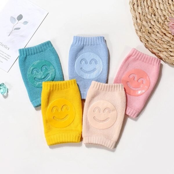 Baby toddler knee pads Infant smile soft cotton Crawling Protect knee Caps 4