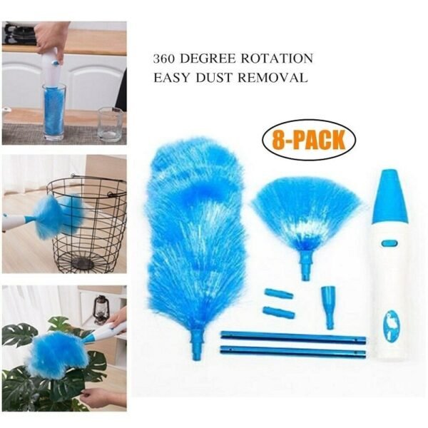 Electric Duster Feather Duster Brush Adjustable Dust Brush Vacuum Cleaner Blinds Furniture Window Bookshelf Hand Cleaning 1