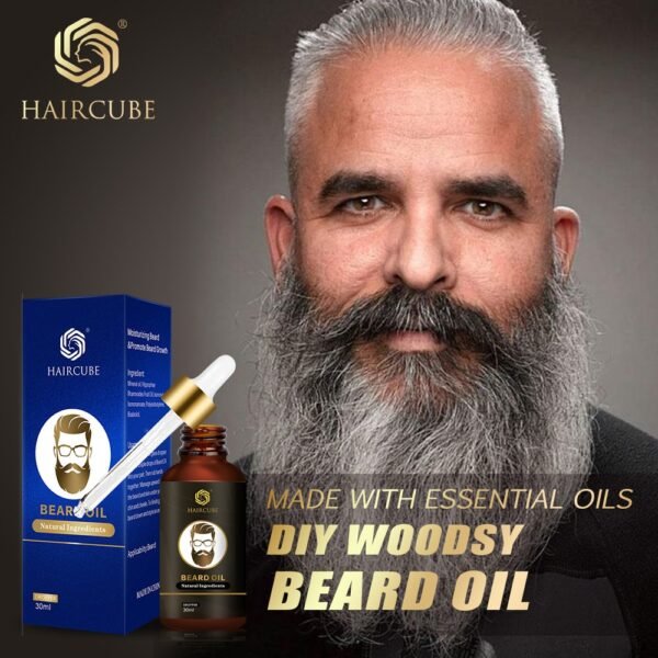 Haircube Men Fast Beard Growth Oil Natural Beard Growth Enhancer Thicker Oil Nourishing Leave in Conditioner