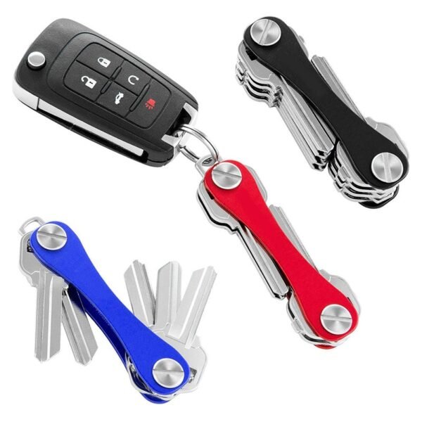 Keychain DIY Portable Compact Keys Holder Aluminum Key Clip Metal Key Smart Storage Keychain Organizer
