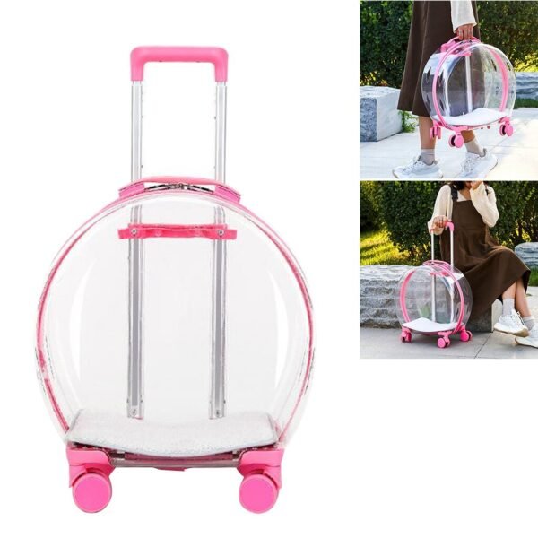 Pet Carrier Outing Backpack Astronaut Trolley Case Dog Cat Transparent 2