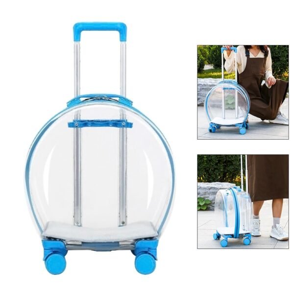 Pet Carrier Outing Backpack Astronaut Trolley Case Dog Cat Transparent 3