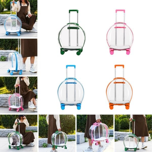 Pet Carrier Outing Backpack Astronaut Trolley Case Dog Cat Transparent