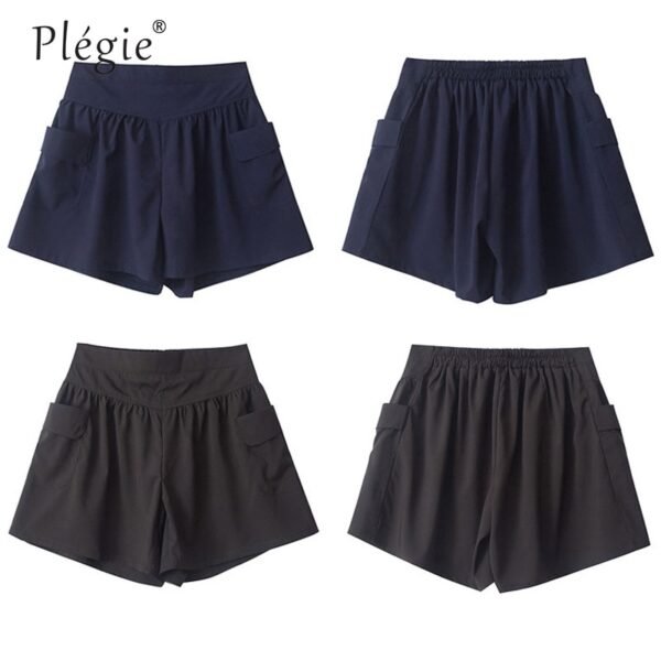 Plegie 2020 Summer Loose Casual Shorts Women Plus Size High Waist Shorts Fashion Skirt Shorts Beach 1