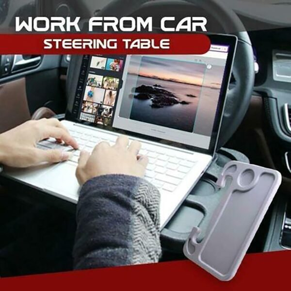 Portable Car Laptop Computer Desk Mount Stand Steering Wheel Eat Work Drink Food Coffee Goods Tray 1