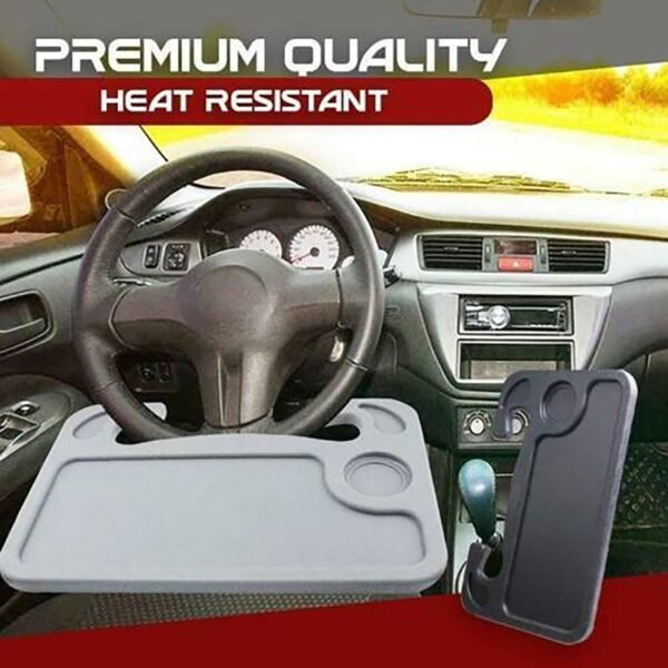 Portable Car Laptop Computer Desk Mount Stand Steering Wheel Eat Work Drink Food Coffee Goods Tray 2