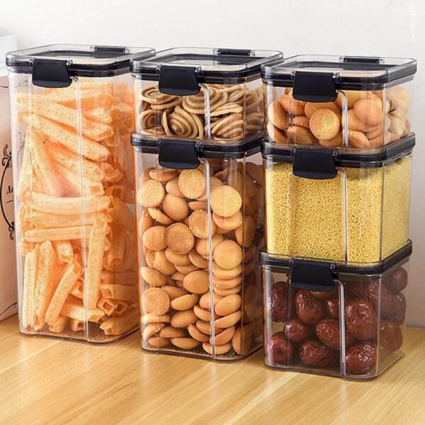 Stackable Kitchen Sealed Jar Plastic Food Storage Box Multigrain Storage Tank Dried Fruit Tea Jar Storage 4