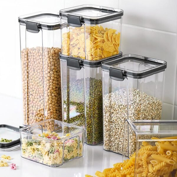 Stackable Kitchen Sealed Jar Plastic Food Storage Box Multigrain Storage Tank Dried Fruit Tea Jar Storage