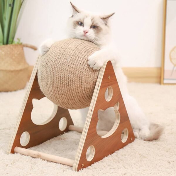 Wooden Pet Ball Cat Scratch Catch DurableToy Cat Grinding Paws Scratcher Climbing Frame Cat Scra for