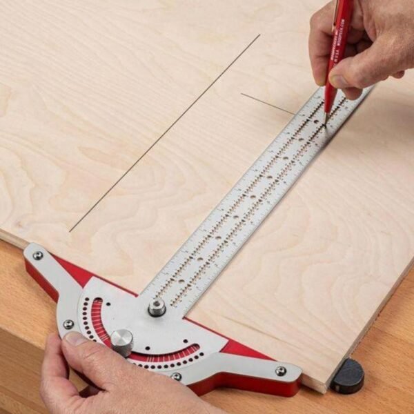 Woodworkers Edge Rule Efficient Protractor Angle Protractor Woodworking Ruler Angle Measure Stainless Steel Carpentry Tool 1