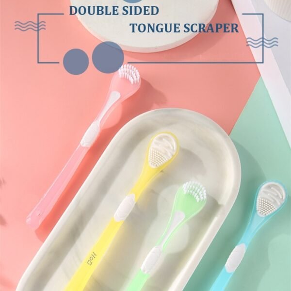 2021 NEW Double Side Tongue Cleaner Brush For Tongue Cleaning Oral Care Tool Silicone Tongue Scraper 5